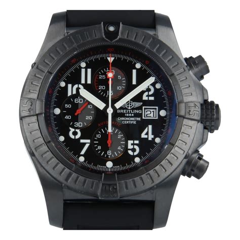 breitling super avenger blacksteel chronograph replica|pre owned breitling super avenger.